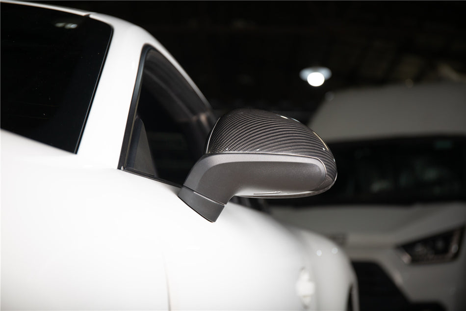 2012-2019 Porsche 911 991.1 991.2 Carrera & 981 Cayman Boxster OEM Style Dry Carbon Fiber Mirror Housing Replacement - Carbonado