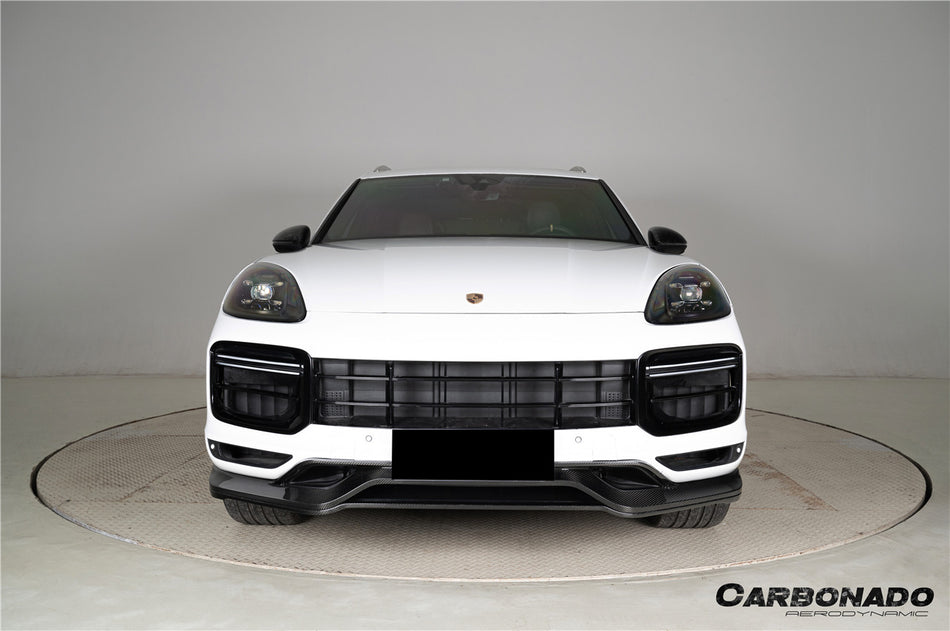 2018-2023 Porsche 9Y0.1 Cayenne SD & Turbo & Turbo GT KT-Style Front Lip - Carbonado