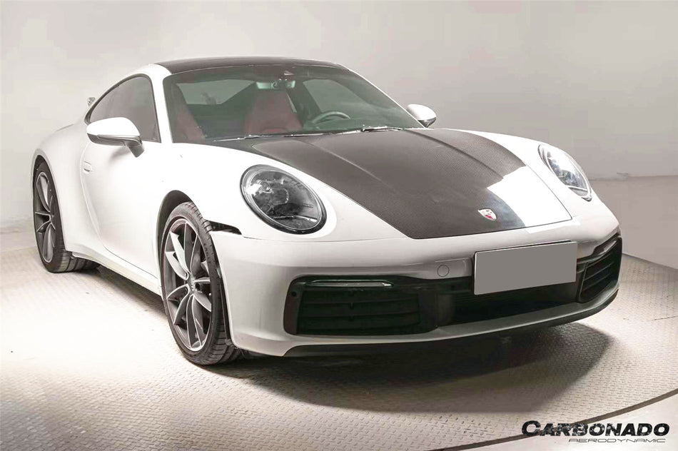 2019-2024 Porsche 911 992 Carrera & Targa & Cabriolet & Turbo OE Style Dry Carbon Fiber Hood - Carbonado