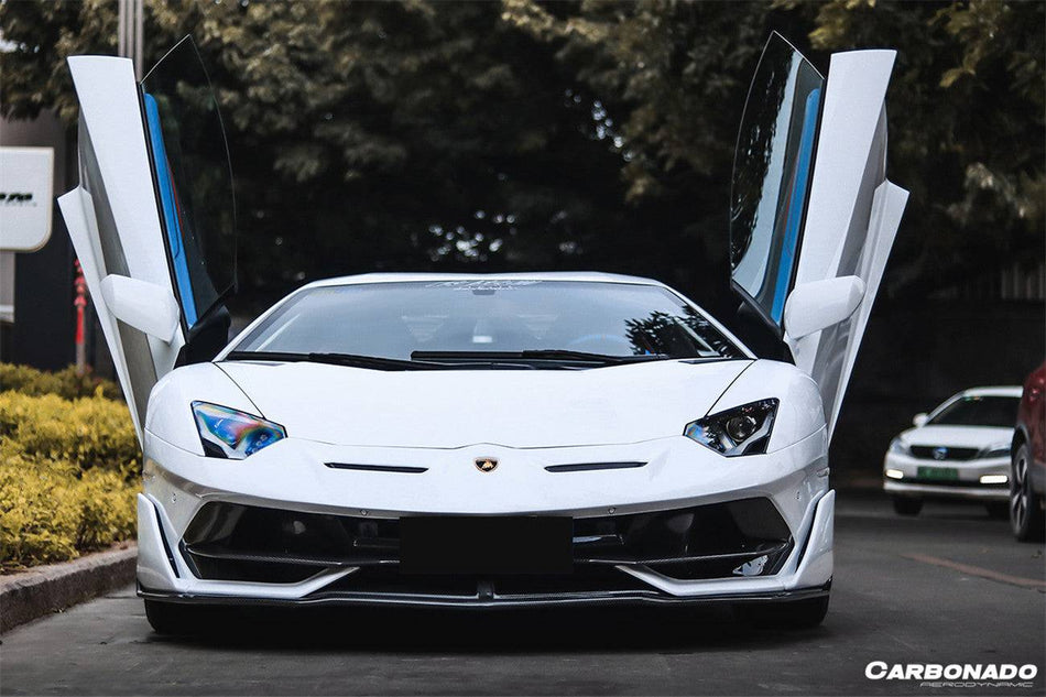 2011-2021 Lamborghini Aventador LP700 LP740 LP750 Coupe Roadster SVJ Style Part Dry Carbon Fiber Front Bumper - Carbonado
