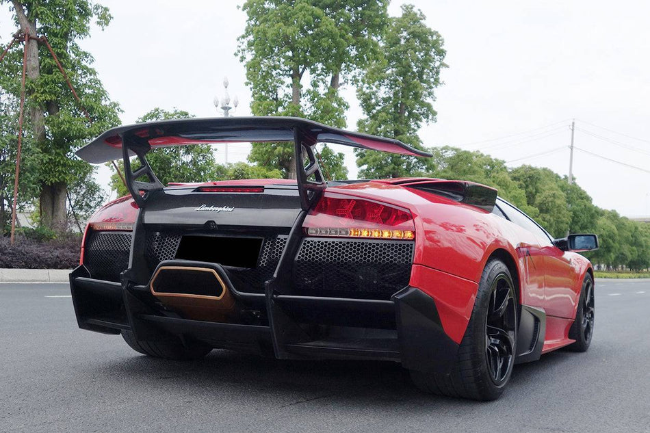 2001-2010 Lamborghini Murcielago SV Style Rear Bumper & Wing - Carbonado