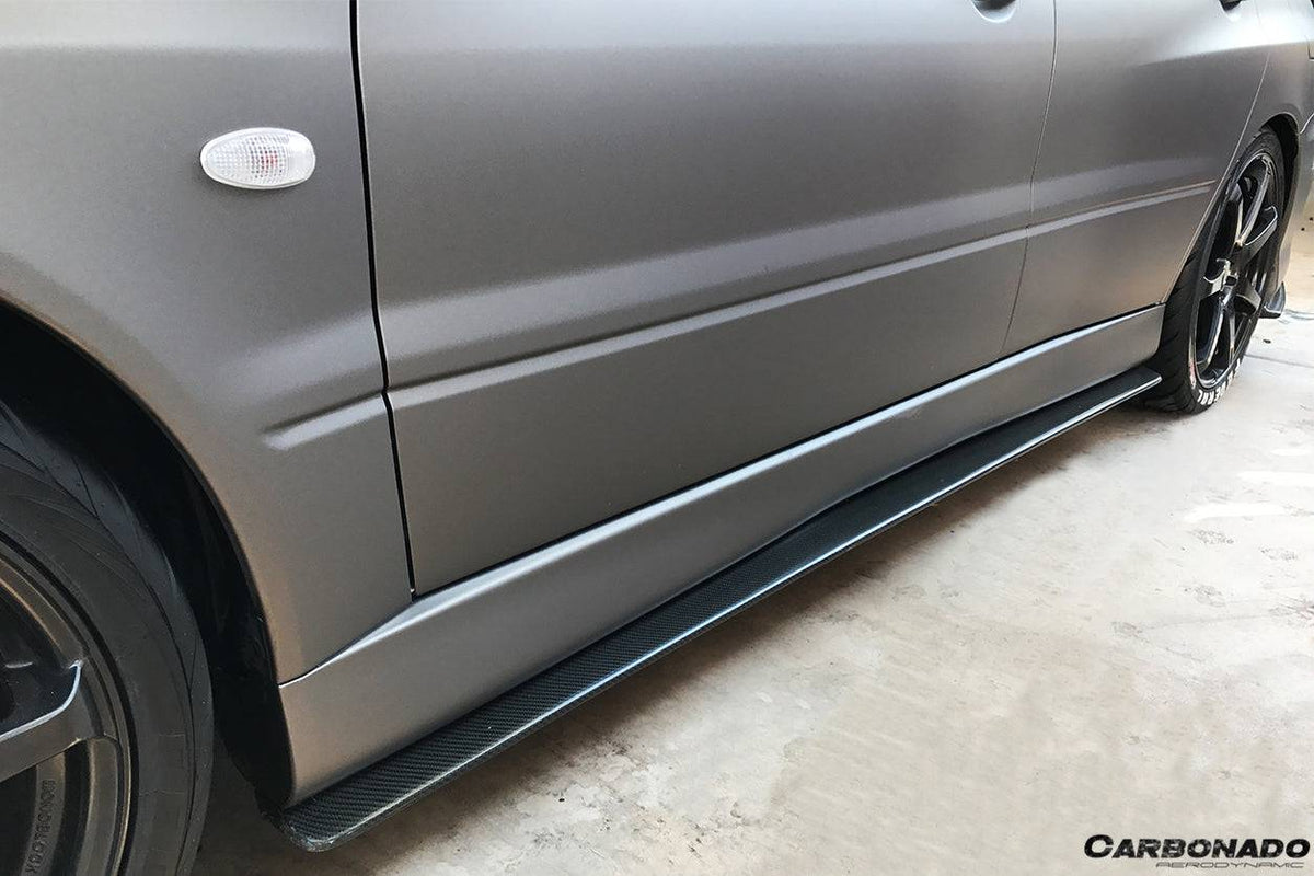 2003-2006 Mitsubishi Evolution 7/8/9 RX Style Carbon Fiber Side Skirts - Carbonado