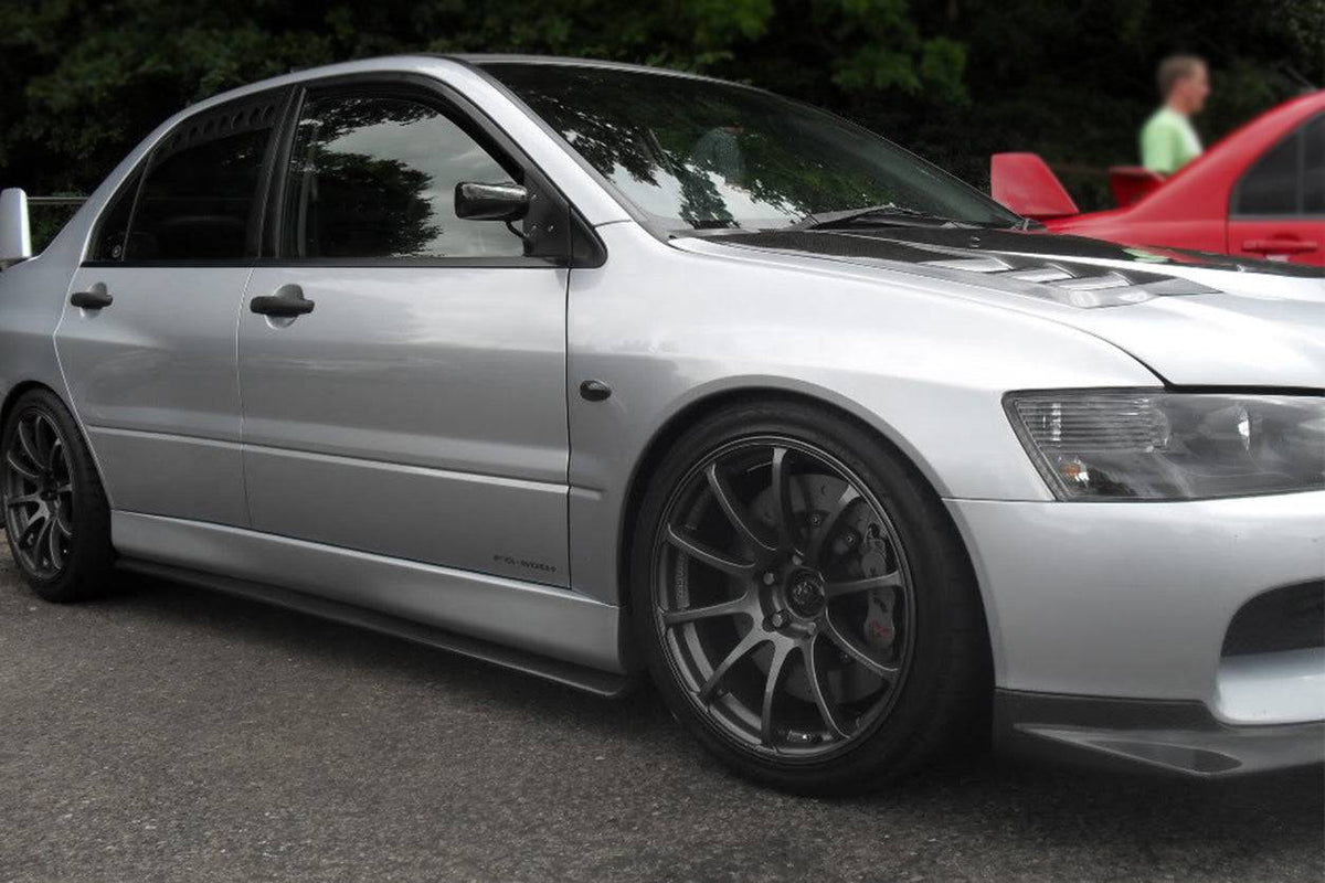 2003-2006 Mitsubishi Evolution 7/8/9 RX Style Carbon Fiber Side Skirts - Carbonado