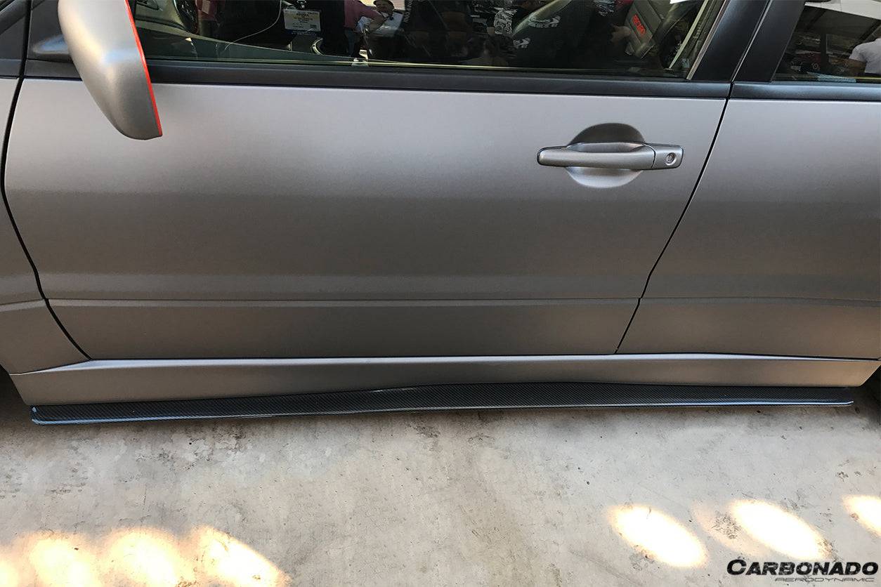 2003-2006 Mitsubishi Evolution 7/8/9 RX Style Carbon Fiber Side Skirts - Carbonado Aero