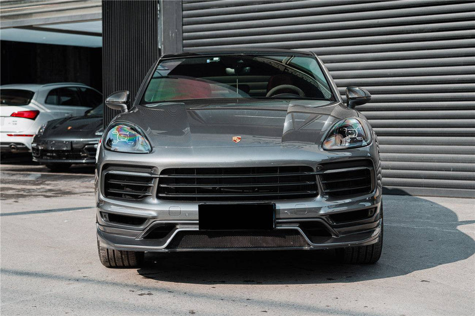 2018-2023 Porsche 9Y0.1 Cayenne S & E-Hybrid OD Style Front Lip - Carbonado
