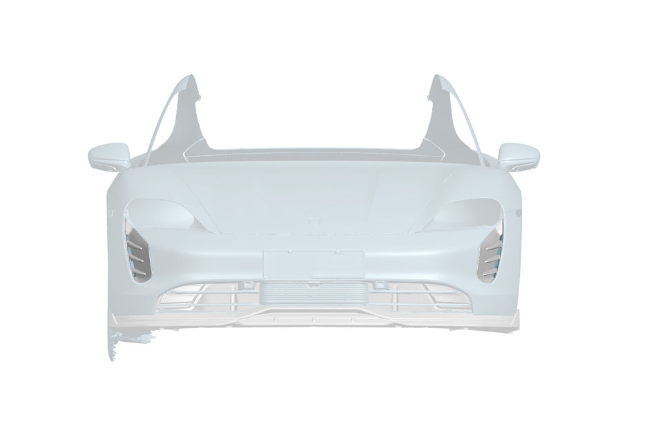 2019-2024 Porsche Taycan AD Style DRY Carbon Fiber Front Bumper Air Vents - Carbonado