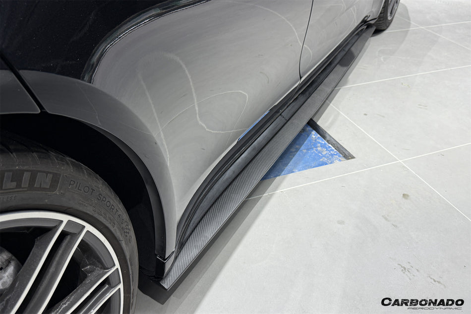 2024-2025 Porsche Panamera 976 OD Style Dry Carbon Fiber Side Skirts - Carbonado