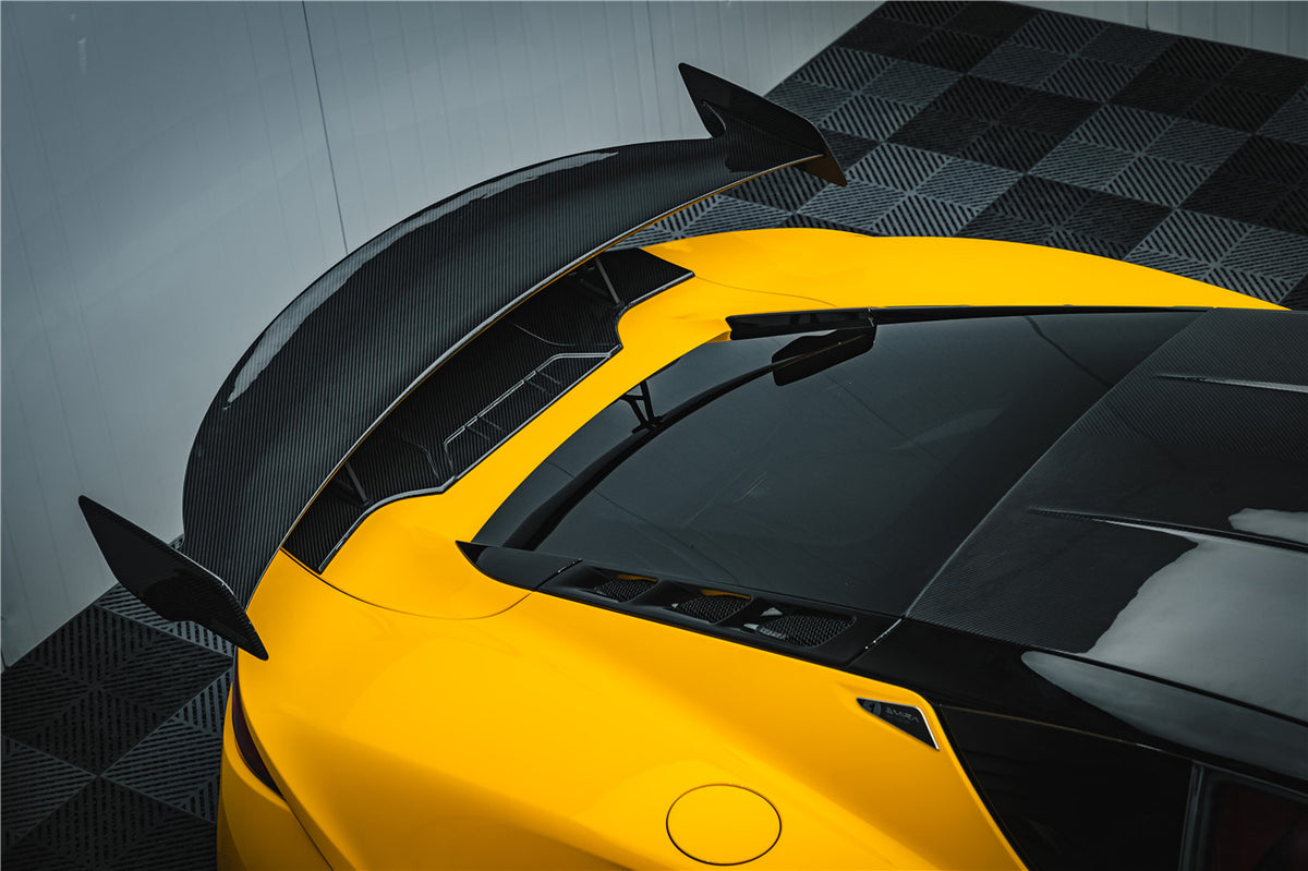 2021-2024 Lotus Emira NYO MNK Style Dry Carbon Fiber Trunk Wing With Base - Carbonado