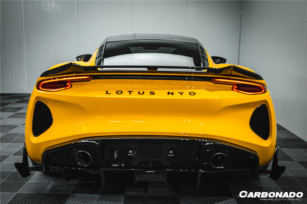 2021-2024 Lotus Emira NYO MNK Style Dry Carbon Fiber Rear Diffuser Lip - Carbonado