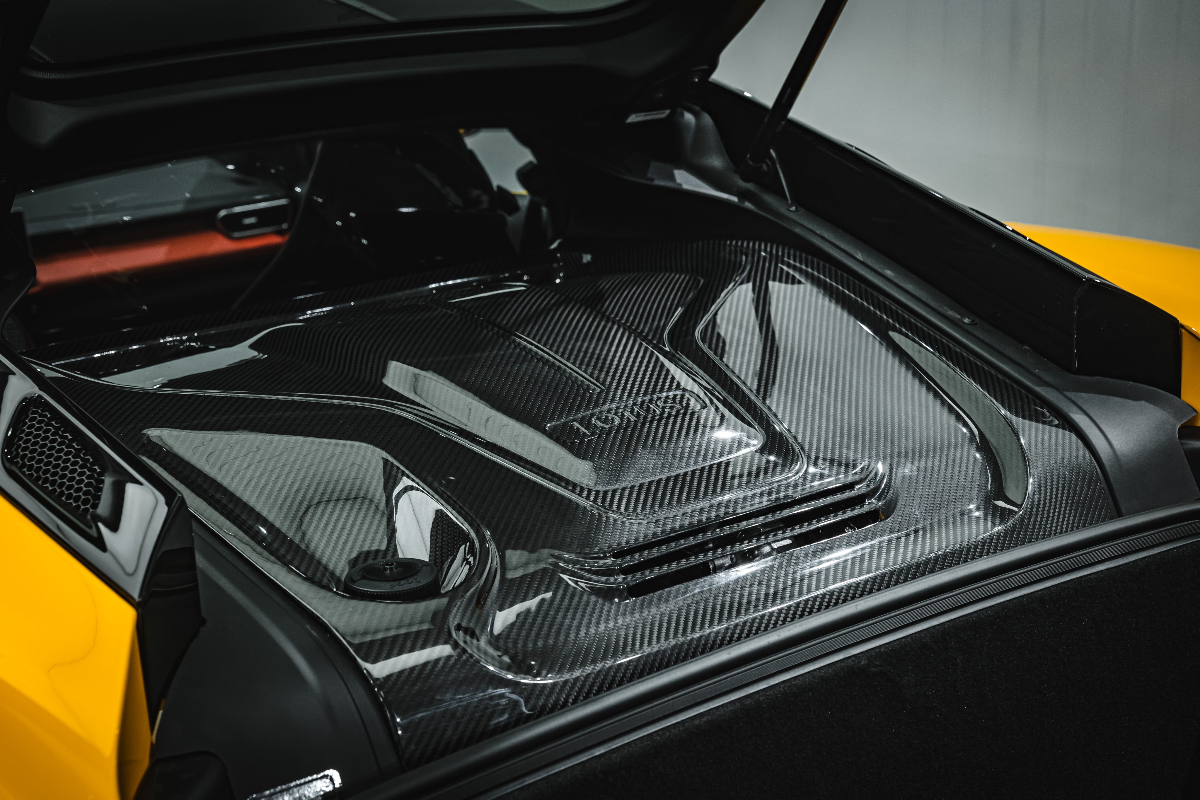 2021-2024 Lotus Emira NYO DCT MNK Style Dry Carbon Fiber Engine Cover Replacement - Carbonado