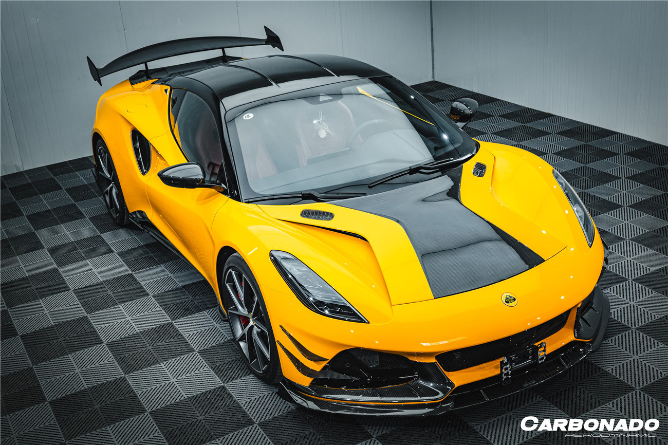 2021-2024 Lotus Emira NYO MNK Style Dry Carbon Fiber Front Lip - Carbonado