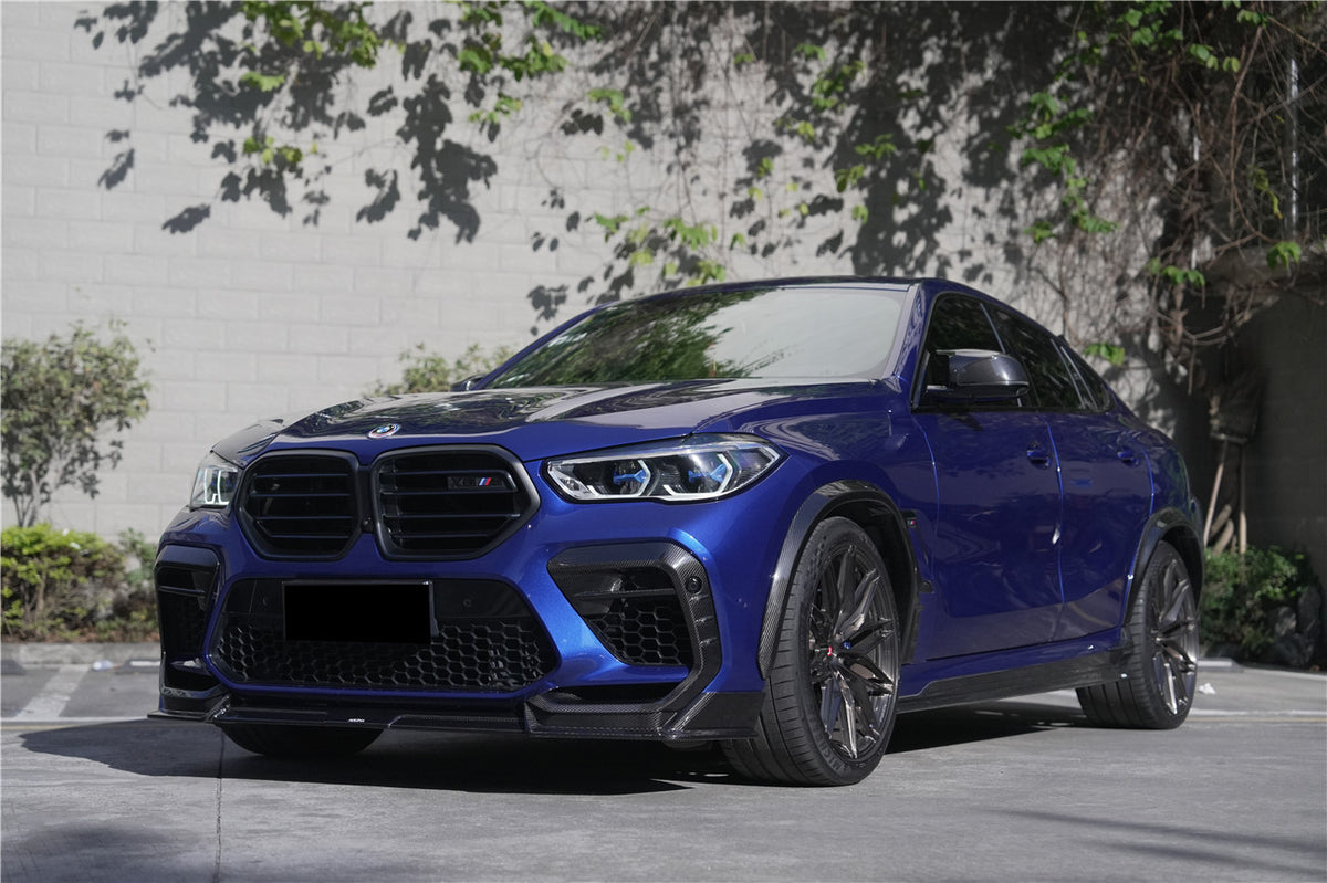 2020-2023  BMW X6M F96 AD Style Dry Carbon Fiber Front Lip - Carbonado