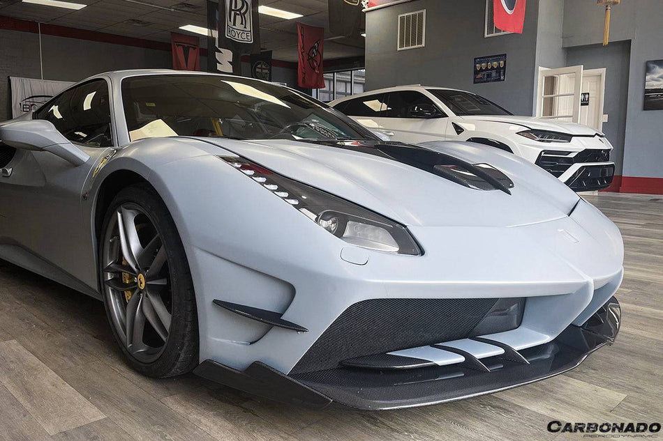 2015-2019 Ferrari 488 GTB & Spider MA Style Carbon Fiber Hood - Carbonado