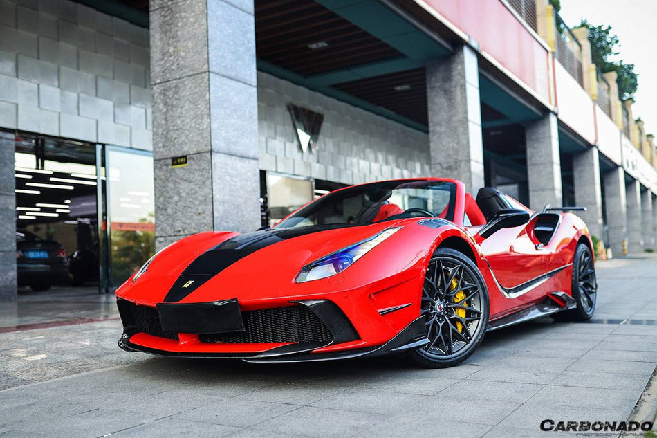 2015-2019 Ferrari 488 GTB & Spider MSY Style Part Carbon Fiber Side Skirts - Carbonado