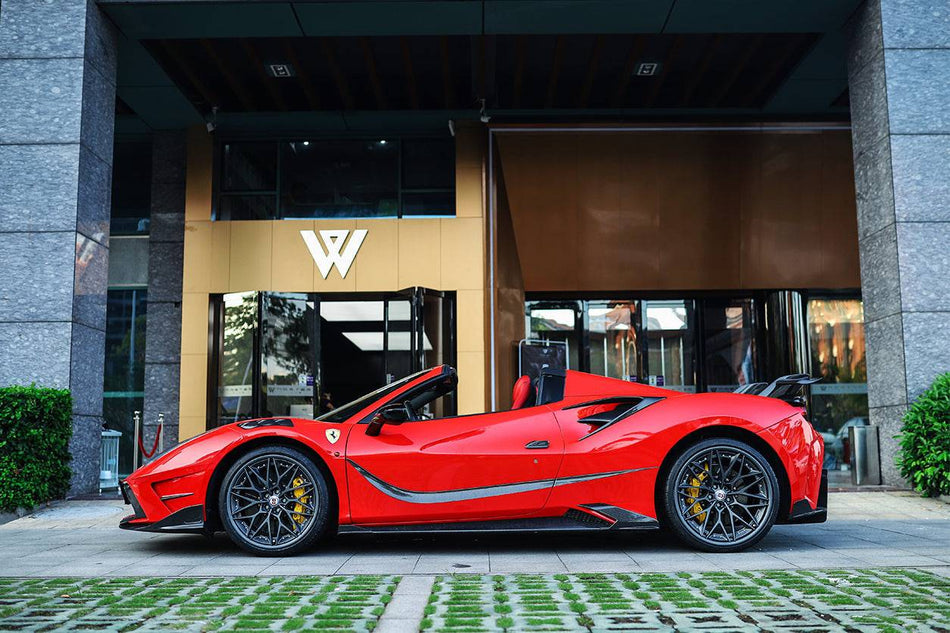 2015-2019 Ferrari 488 GTB & Spider MSY Style Part Carbon Fiber Front Fender - Carbonado