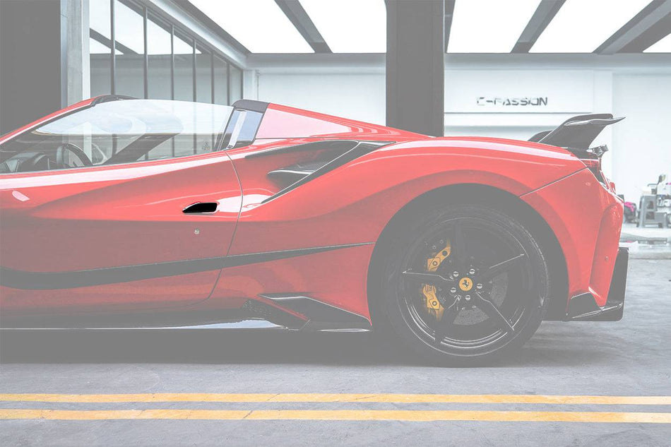 2015-2019 Ferrari 488 GTB & Spider MSY Style Carbon Fiber Door Handle - Carbonado