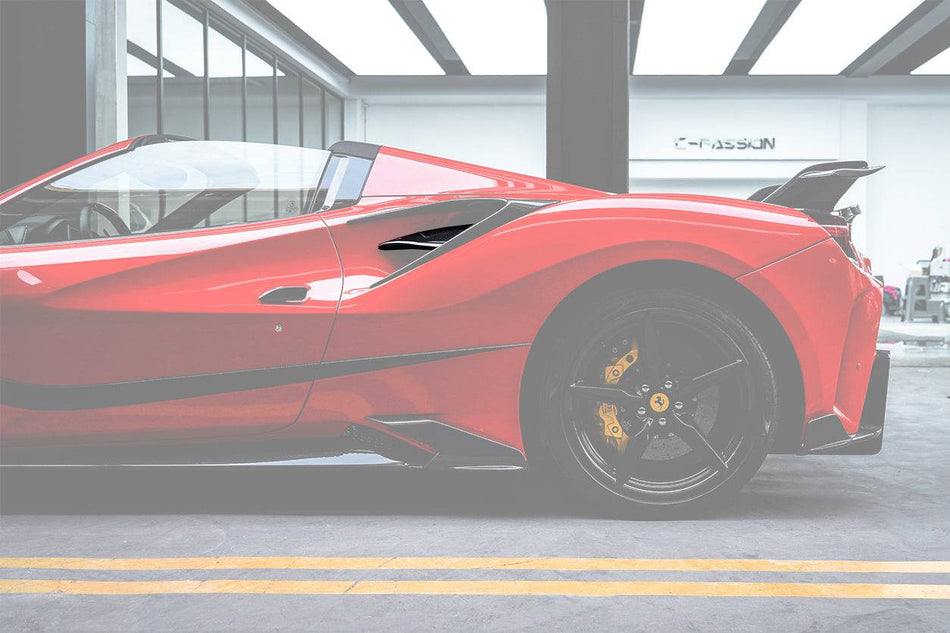 2015-2019 Ferrari 488 GTB & Spider MSY Style Carbon Fiber side air intake fins - Carbonado