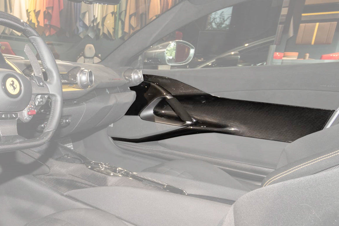 2017-2024 Ferrari 812 Superfast & GTS OE Style Dry Carbon Fiber Doo Panel Interior - Carbonado