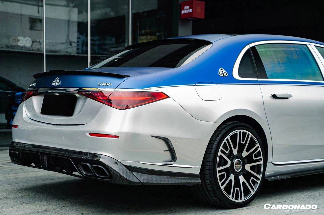 2021-2024 Mercedes Benz S Maybach W223 4Matic Sedan MSY Style Dry Carbon Fiber Trunk Spoiler - Carbonado