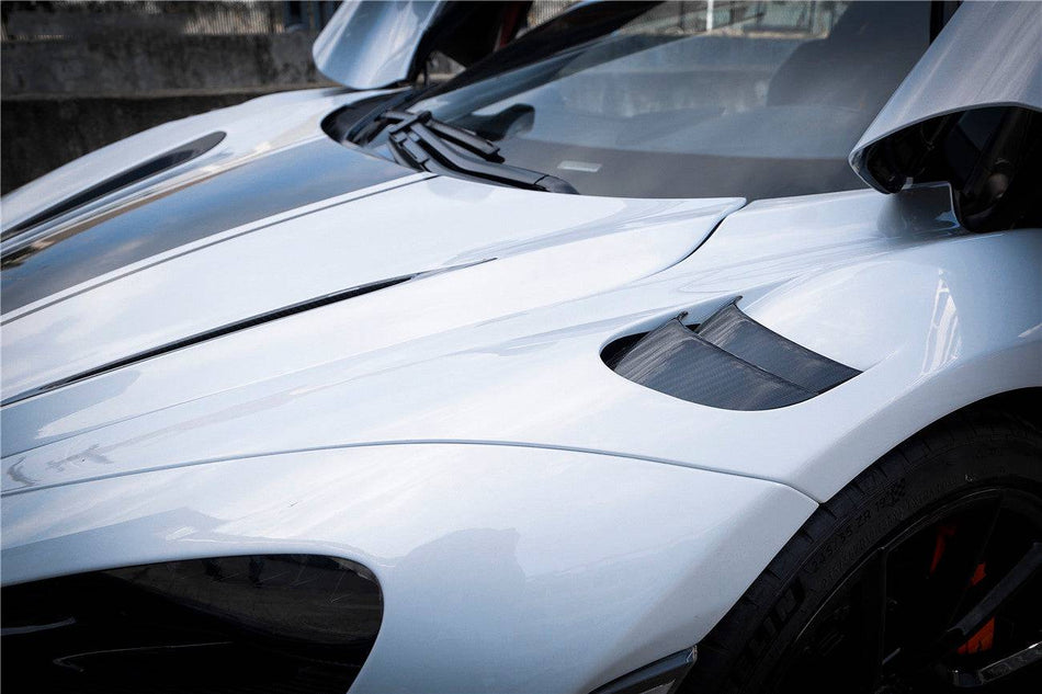 2017-2022 McLaren 720s Spider 765LT-Style Dry Part Carbon Fiber Front Fender - Carbonado