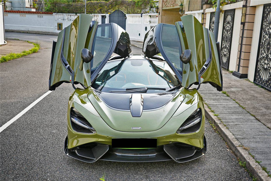 2017-2022 McLaren 720S 765LT-Style Dry Part Carbon Fiber Front Bumper - Carbonado