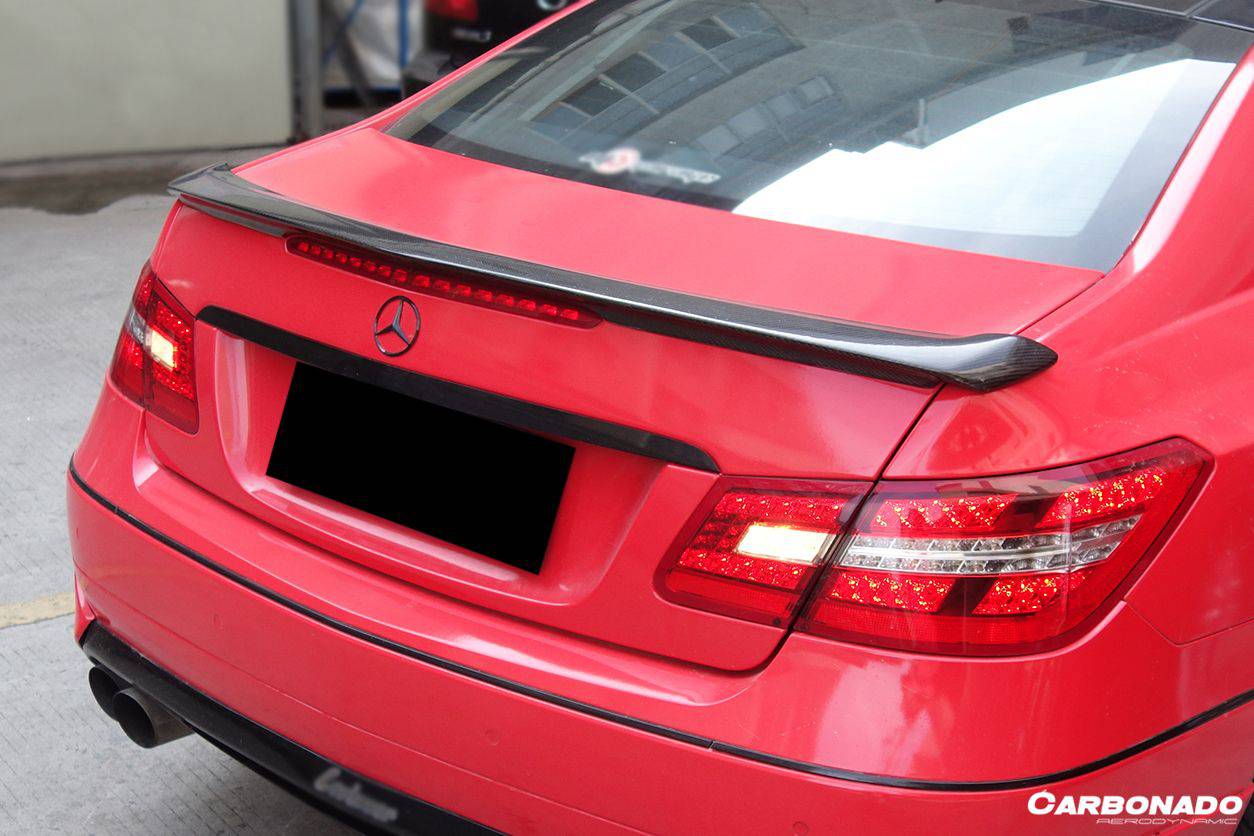 2010-2016 Mercedes Benz E Class W207 Coupe LRS Style Carbon Fiber Trunk Spoiler - Carbonado