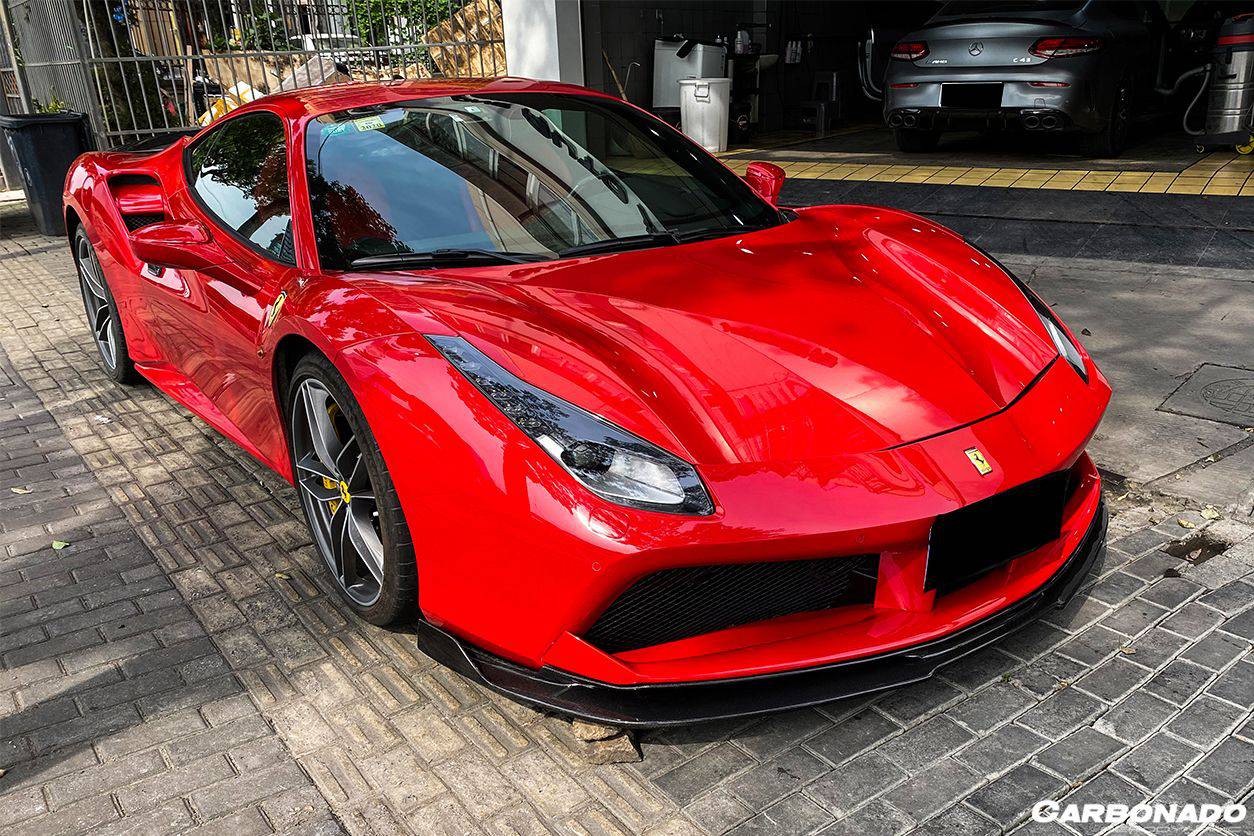 Why Ferrari Car Owners Choose Carbon Fiber Front Lip as a Modification for Ferrari 488s in Miami