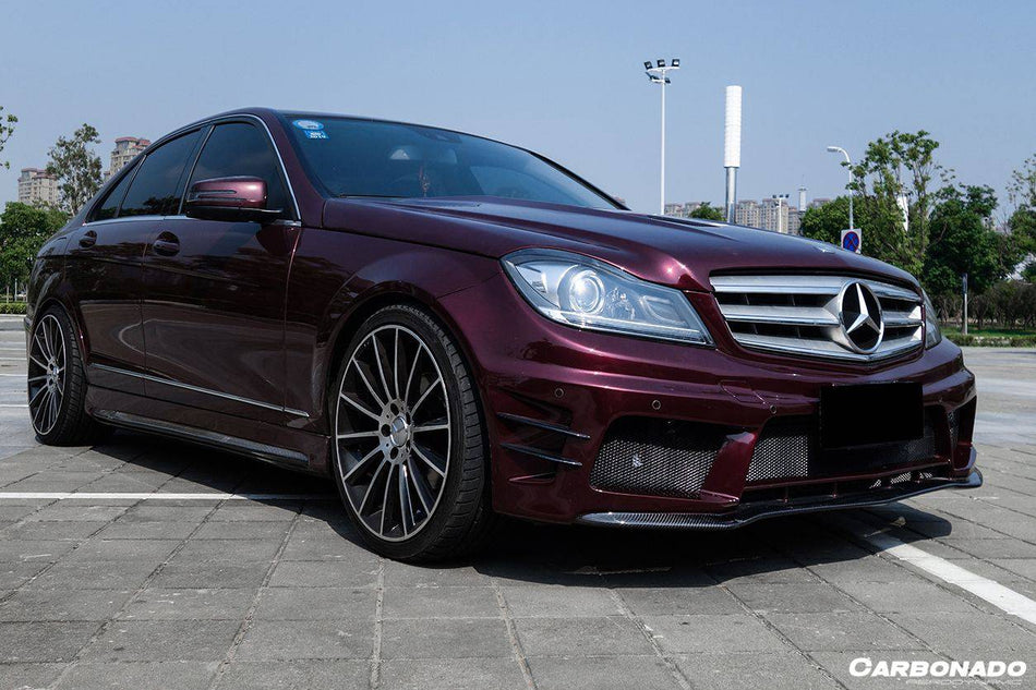 2012-2014 Mercedes Benz C Class W204 P Style Front Bumper - Carbonado
