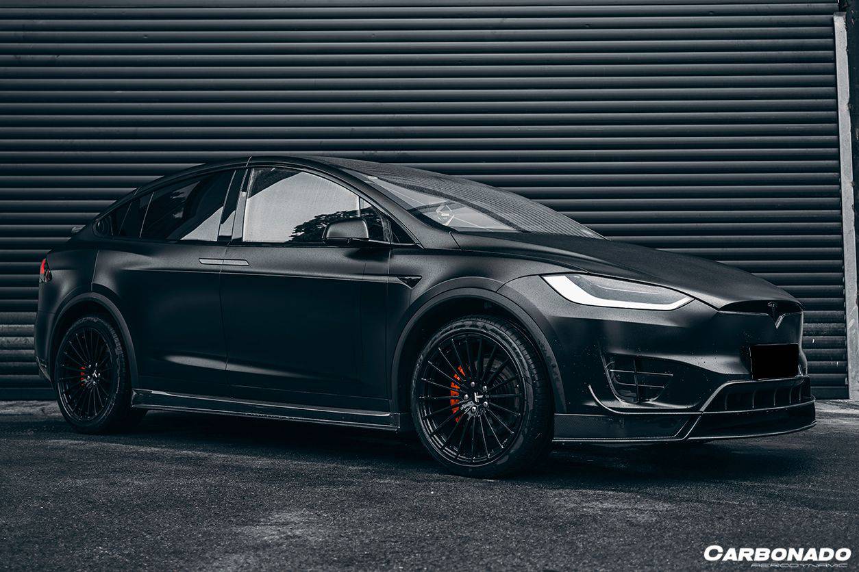 2016-2021 Tesla Model X SUV RZS Style Carbon Fiber Front Canards - Carbonado Aero