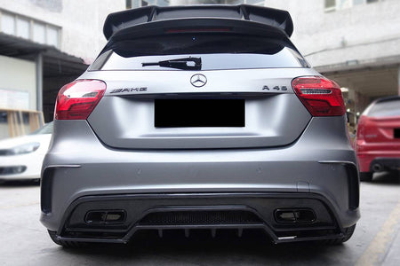 2016-2018 Mercedes Benz W176 A45 AMG RZS Style Carbon Fiber Rear Lip - Carbonado