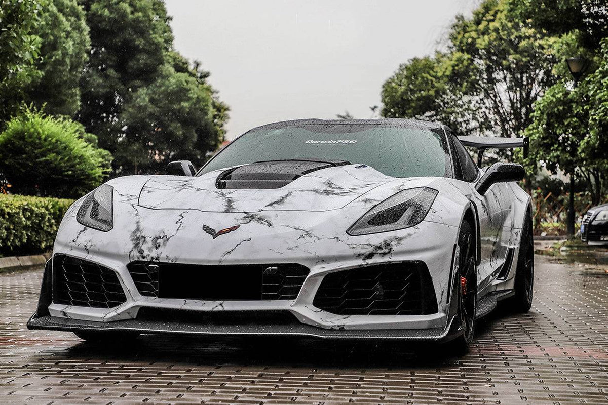 2013-2019 Corvette C7 Z51 ZR1-Style Front Conversion Body Kit - Carbonado