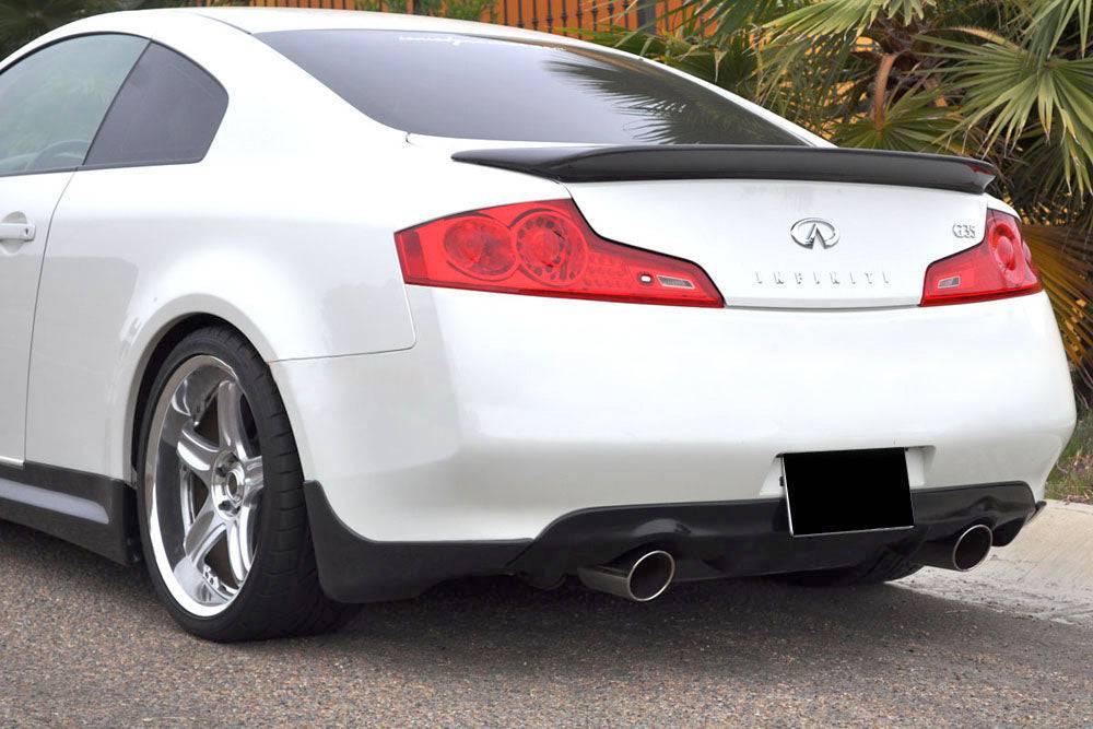 2008-2015 Infiniti G37s Coupe DTM-I Style Carbon Fiber Rear Lip - Carbonado