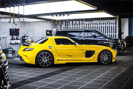 2010-2015 Mercedes Benz W197 SLS AMG BKSS Style Side Skirts & Fender - Carbonado