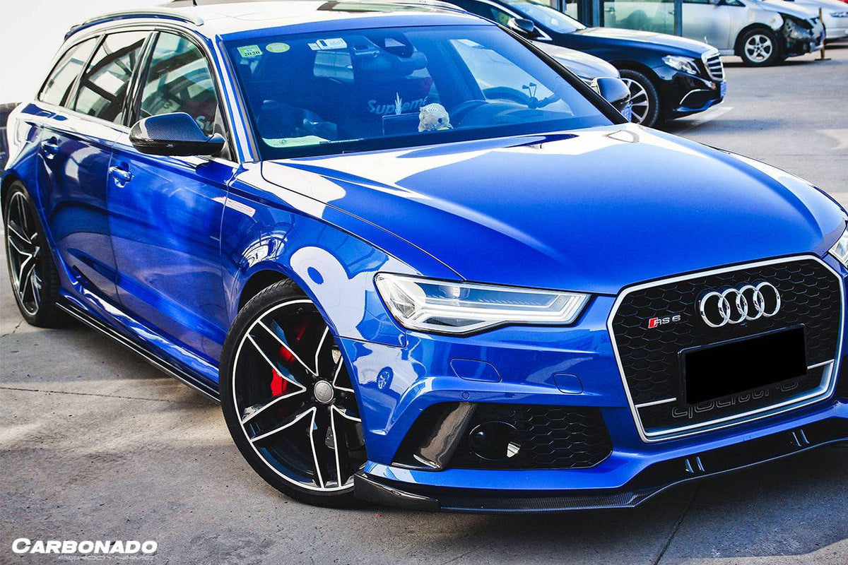 2013-2018 Audi RS6 Avant BS Style Carbon Fiber Front Lip - Carbonado Aero