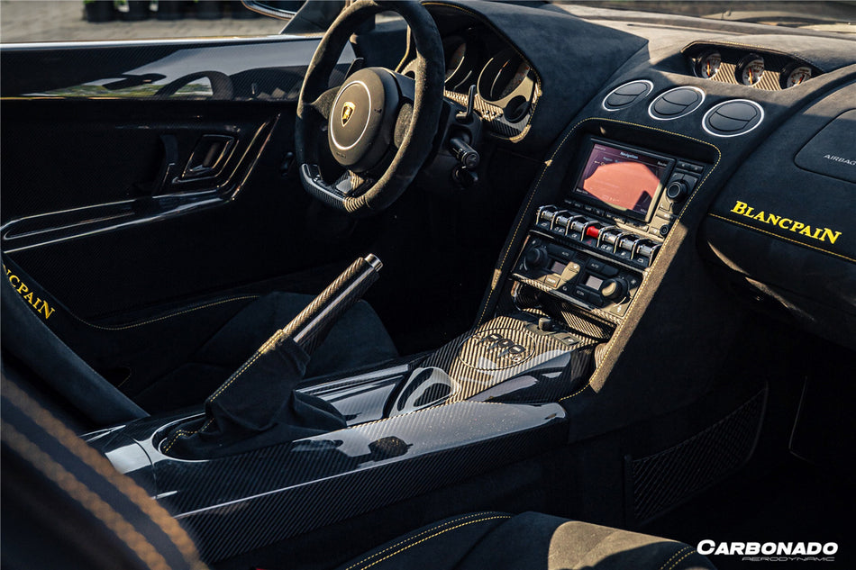 2004-2014 Lamborghini Gallardo Center Gear Shift Console Board Carbonado (OE) Fits: LP550, LP560, LP570