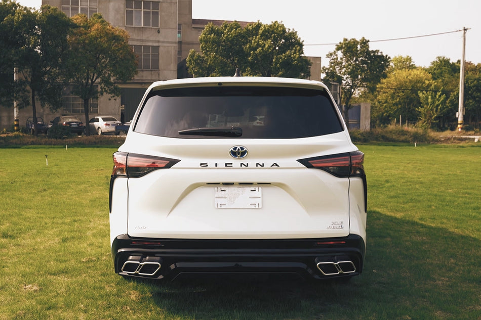 2021-UP Toyota Sienna Thunder Style Plastic Rear Diffuser with Tips