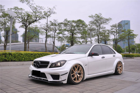 2012-2014 Mercedes Benz W204 C Class Sedan BKSS Style Wide Full Body Kit  (Not Fit AMG) - Carbonado Aero