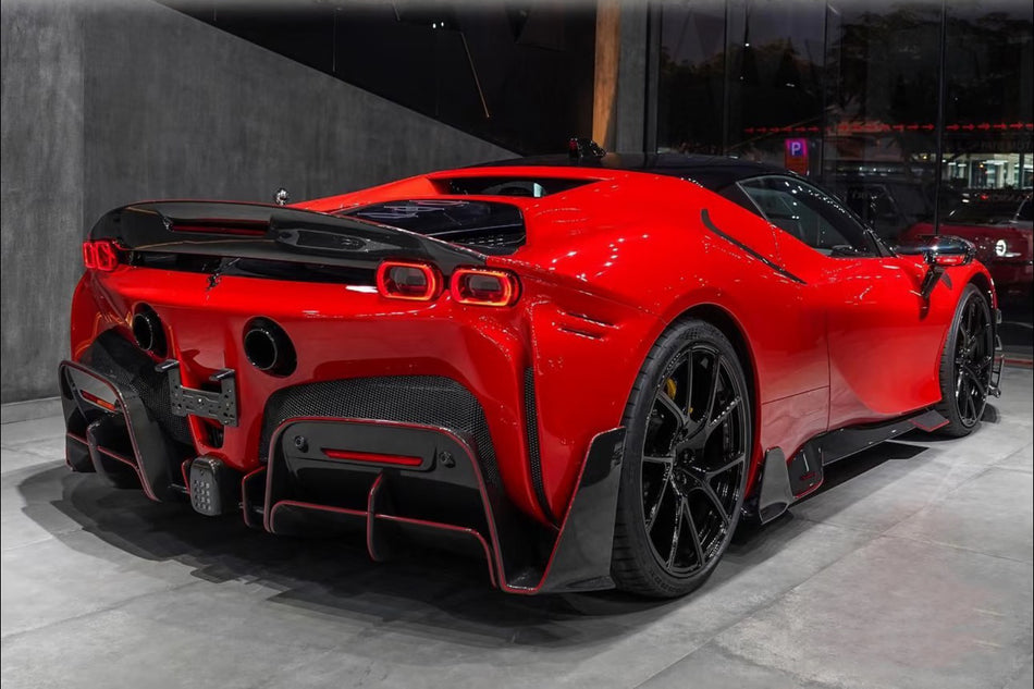 2020-UP Ferrari Autoclave Carbon Fiber Trunk Spoiler Carbonado (MSY) Fits: SF90 Stradale and Spider