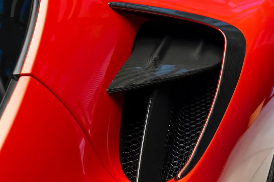 2020-UP Ferrari Autoclave Carbon Fiber Quarter Panel Side Scoops Carbonado (MSY) Fits: SF90 Stradale and Spider