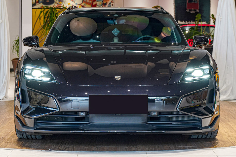Borde delantero de fibra de carbono estilo Porsche Taycan/4/4S/GTS/TURBO CADO 2019-2023