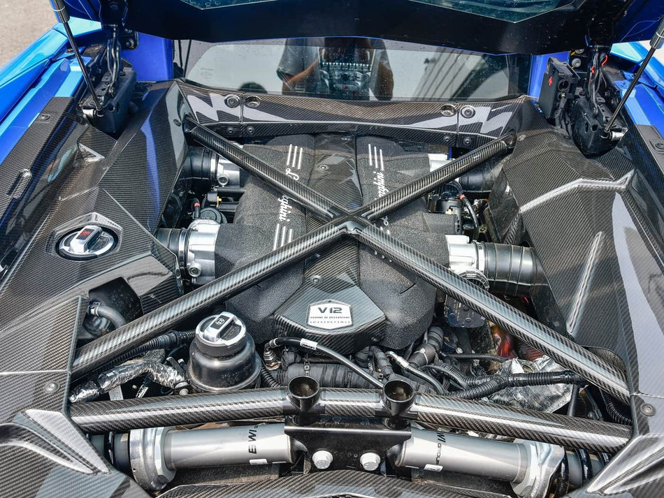 2011-2016 Lamborghini Aventador LP700 Coupe Carbon Fiber Engine bay trim cover Front Repalcement