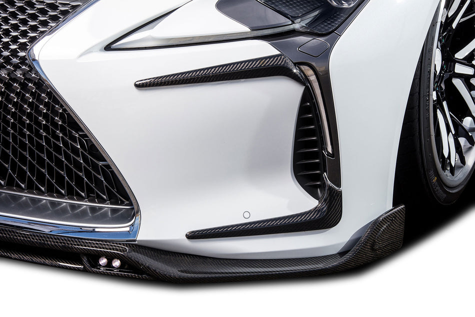 2018-2026 Lexus Carbon Fiber Front Bumper Canards Carbonado (RW) Fits :LC500, LC500H
