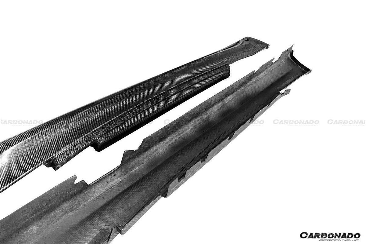 2011-2012 BMW 1M E82 OEM Carbon Fiber Side Skirts ( Or For 1 Series Convert to 1M) - Carbonado Aero