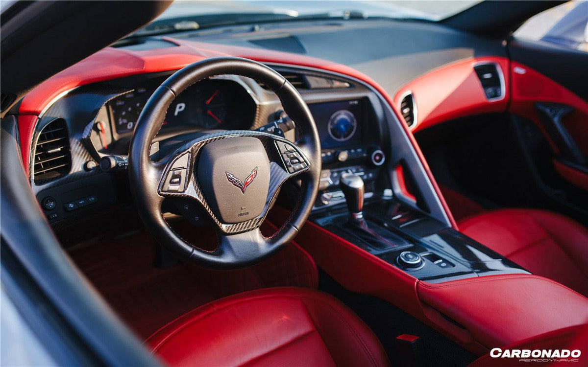 2013-2019 Corvette C7 Z06 Grandsport Dry Carbon Fiber Dash Board(Left And Right) - Carbonado Aero