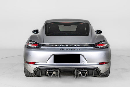 2017-2023 Porsche 718 Cayman & Boxster GT4 Style Dry Carbon Fiber Rear Diffuser Lip - Carbonado