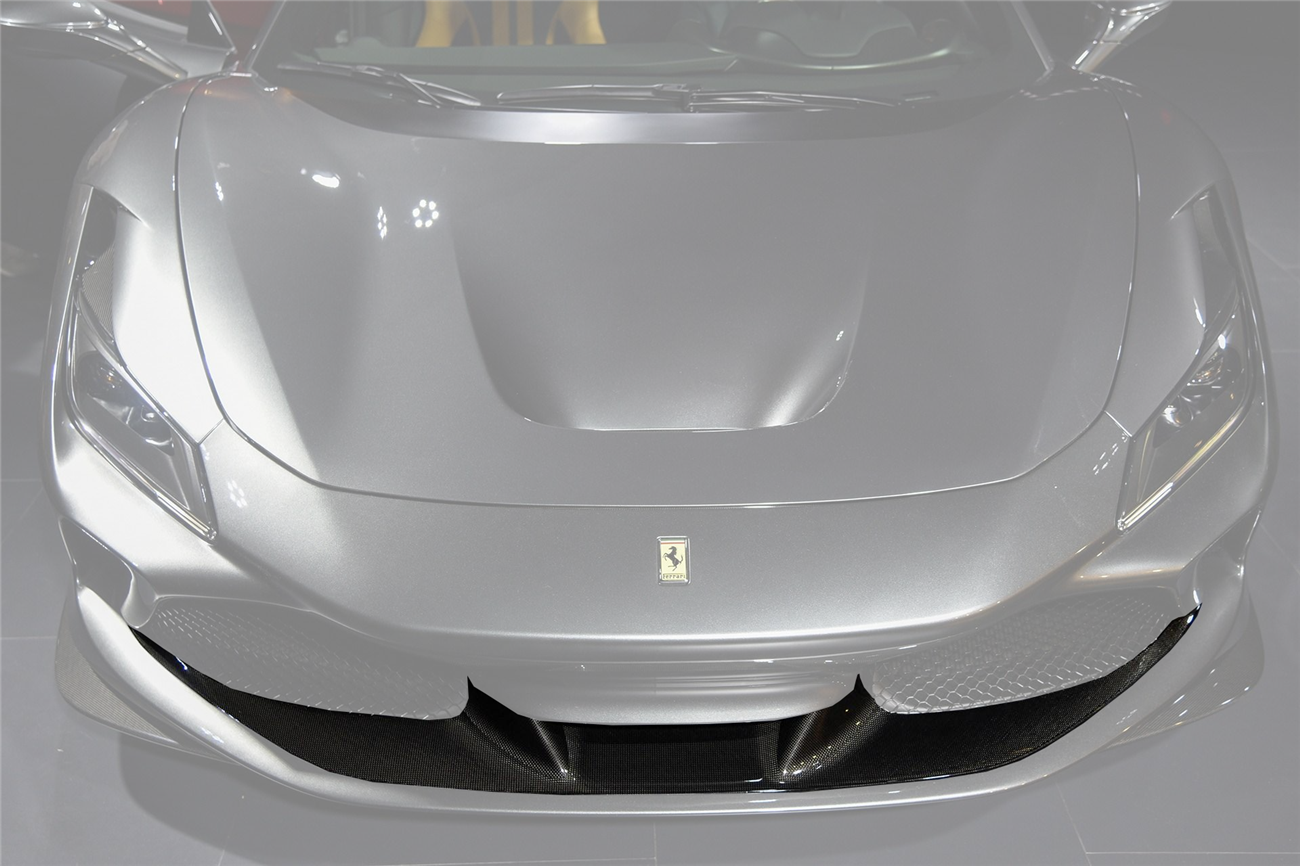 2019-2024 Ferrari F8 OEM Style Dry Carbon Fiber Front Lip Splitter - Carbonado