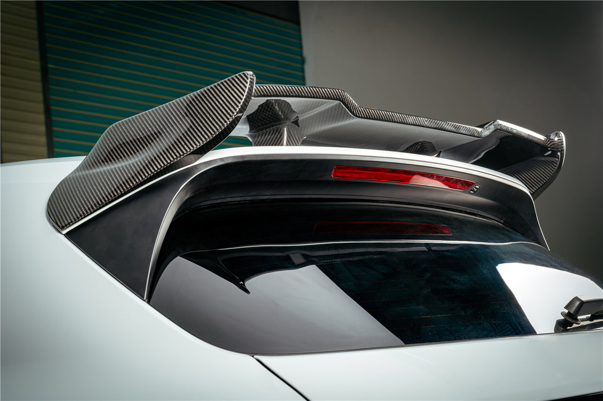 2018-2025 Porsche 9Y0.1 9Y0.2 Cayenne S & E-Hybrid MSY Style Dry Carbon Fiber Roof Spoiler Wing - Carbonado