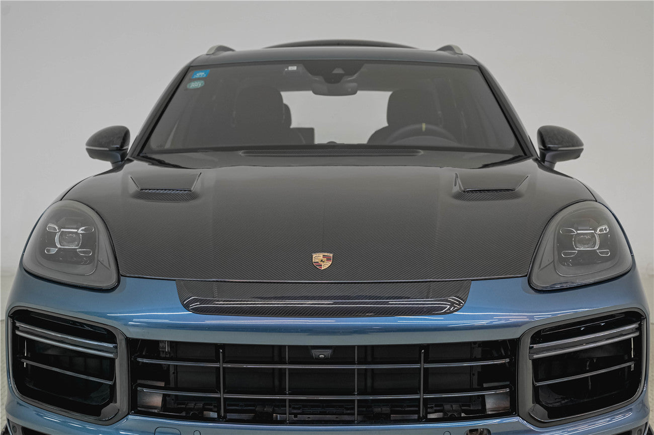 2018-2023 Porsche 9Y0.1 Cayenne & S & Coupe & E-Hybrid MSY Style Dry Carbon Fiber Hood - Carbonado