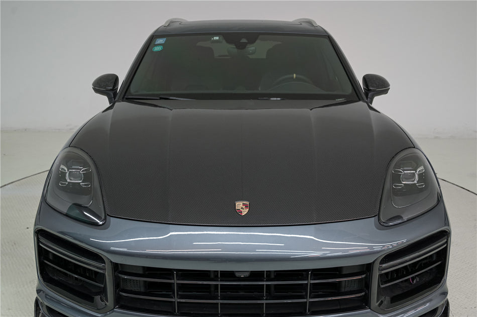 2018-2023 Porsche 9Y0.1 Cayenne & S & Coupe & E-Hybrid OEM Style Dry Carbon Fiber Hood - Carbonado