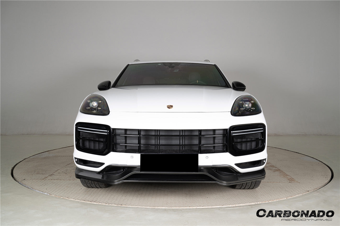 2018-2023 Porsche 9Y0.1 Cayenne SD & Turbo & Turbo GT KT-Style Front Lip - Carbonado